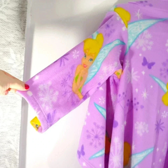 Disney Fairies Tinkerbell Snuggler Robe Blanket with Arms Fairy Tink Cozy - Picture 13 of 17
